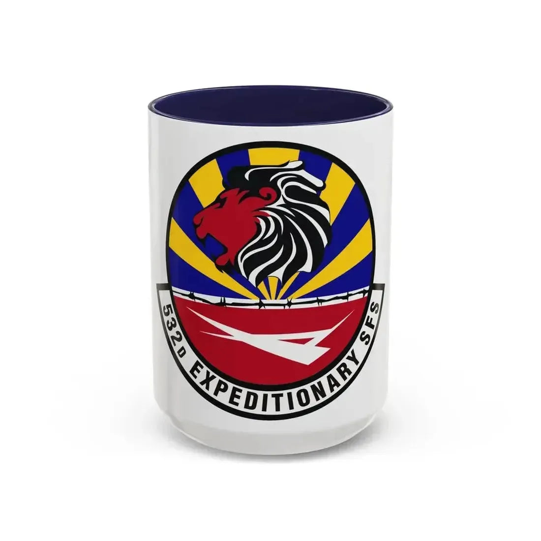 532d Expeditionary Security Forces Squadron (U.S. Air Force) Accent Coffee Mug 15oz Navy - Go Mug Yourself