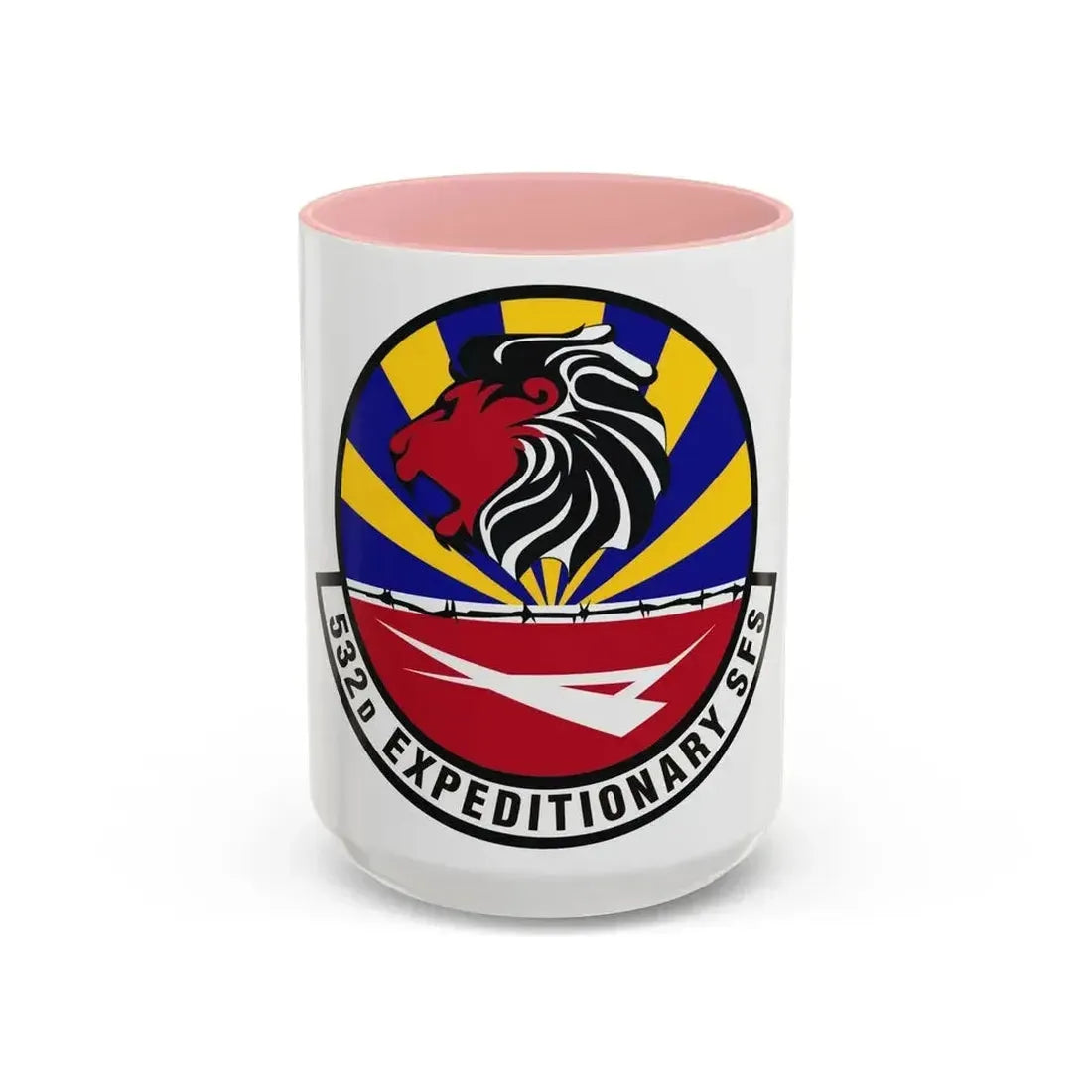 532d Expeditionary Security Forces Squadron (U.S. Air Force) Accent Coffee Mug 15oz Pink - Go Mug Yourself
