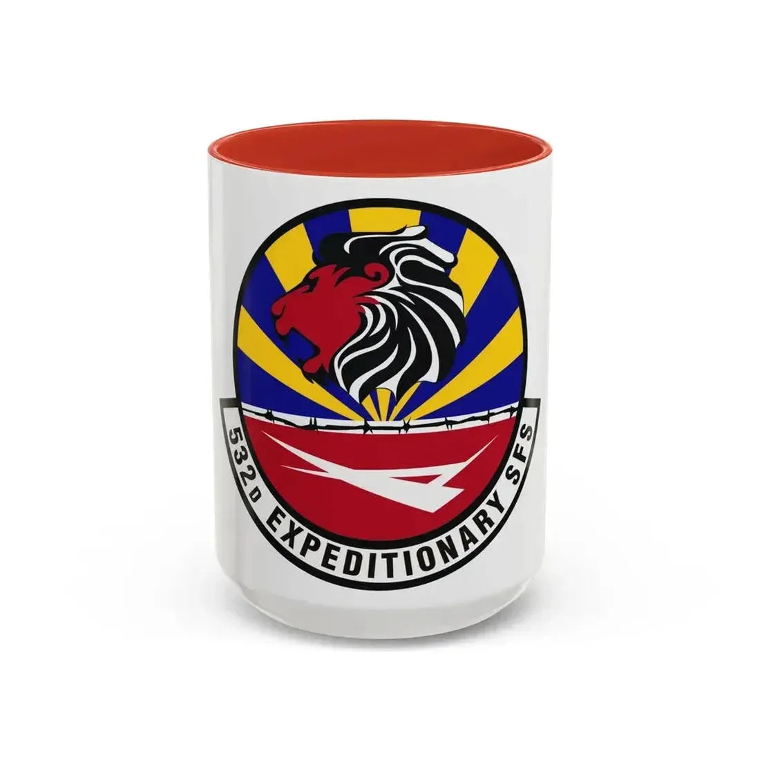532d Expeditionary Security Forces Squadron (U.S. Air Force) Accent Coffee Mug 15oz Red - Go Mug Yourself