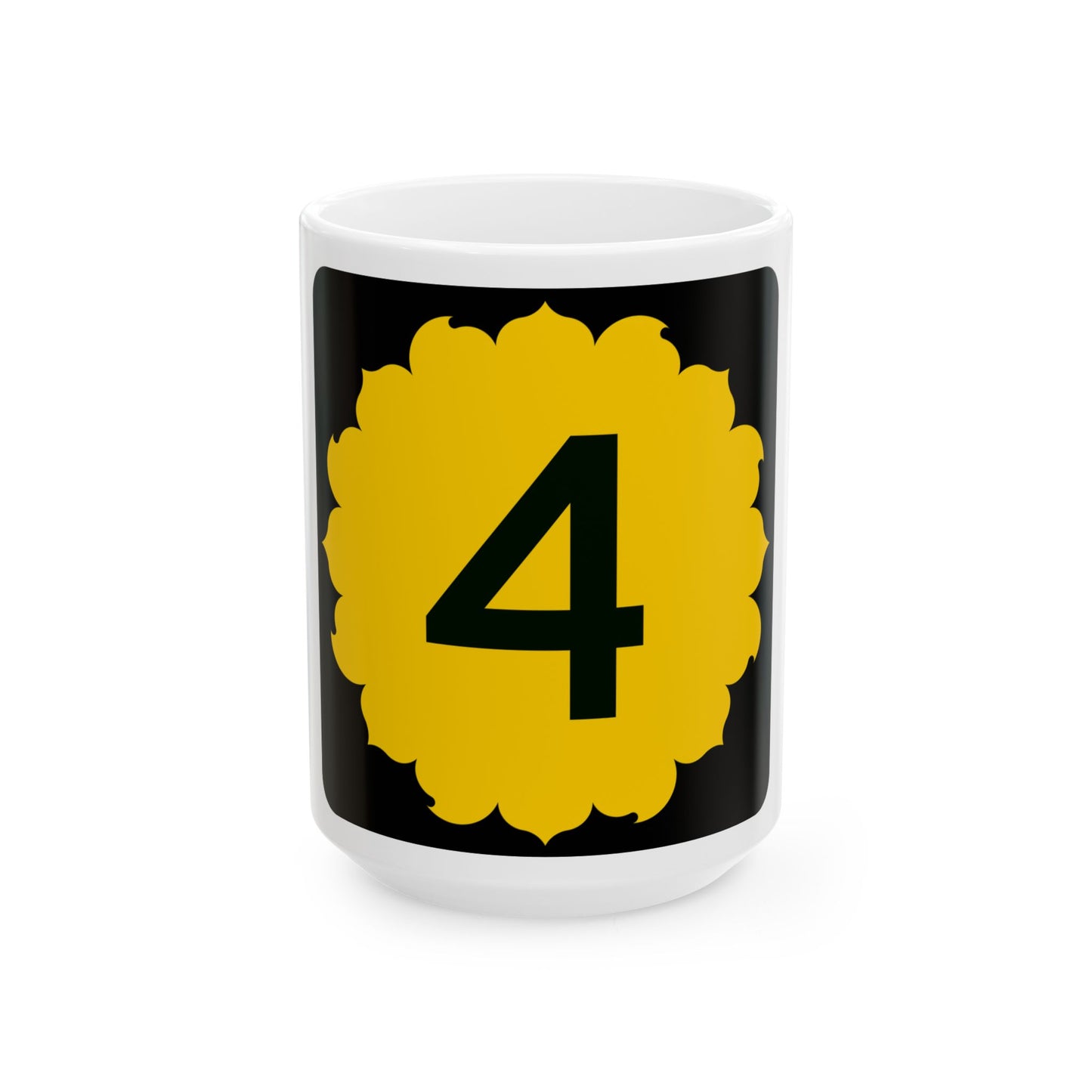 K-4 (Kansas) (Road Sign) White Coffee Mug