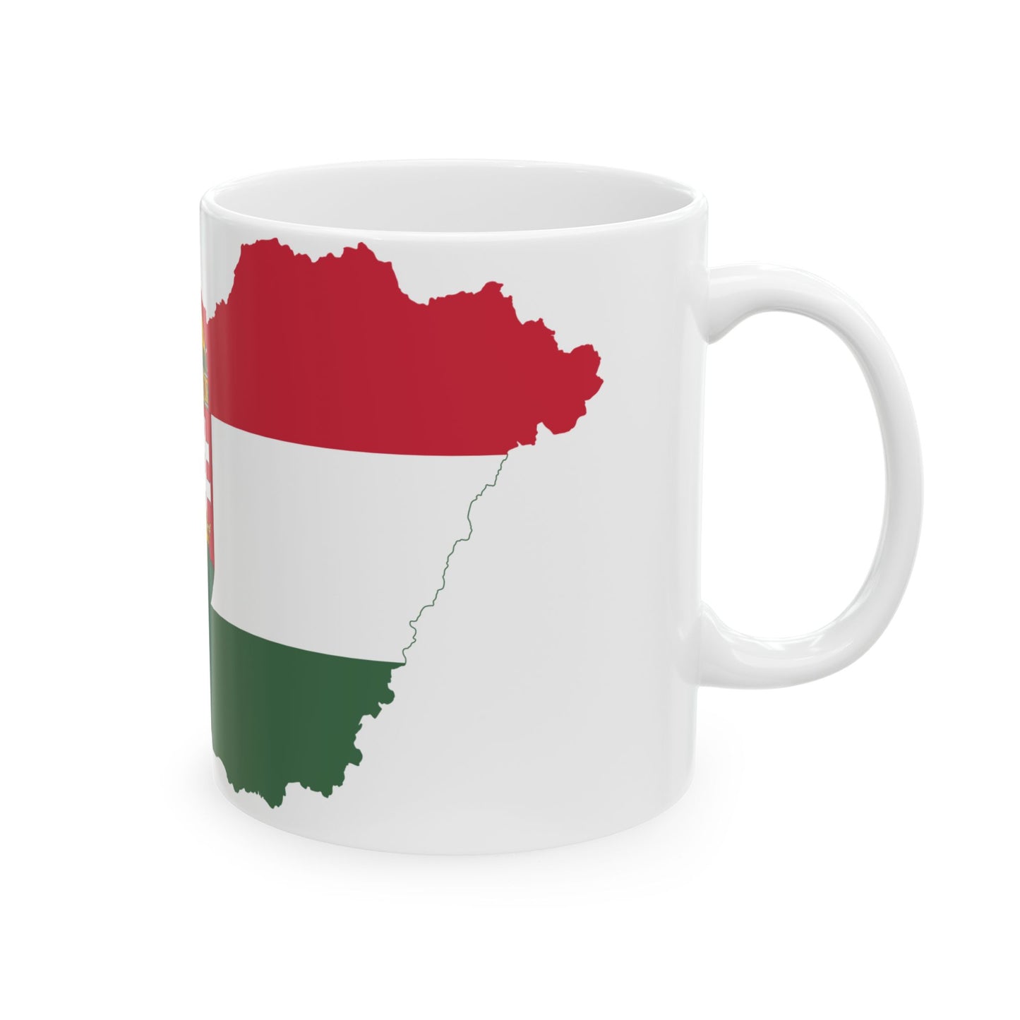 Flag-map of Hungary 1920-1921 (Hungary) White Coffee Mug