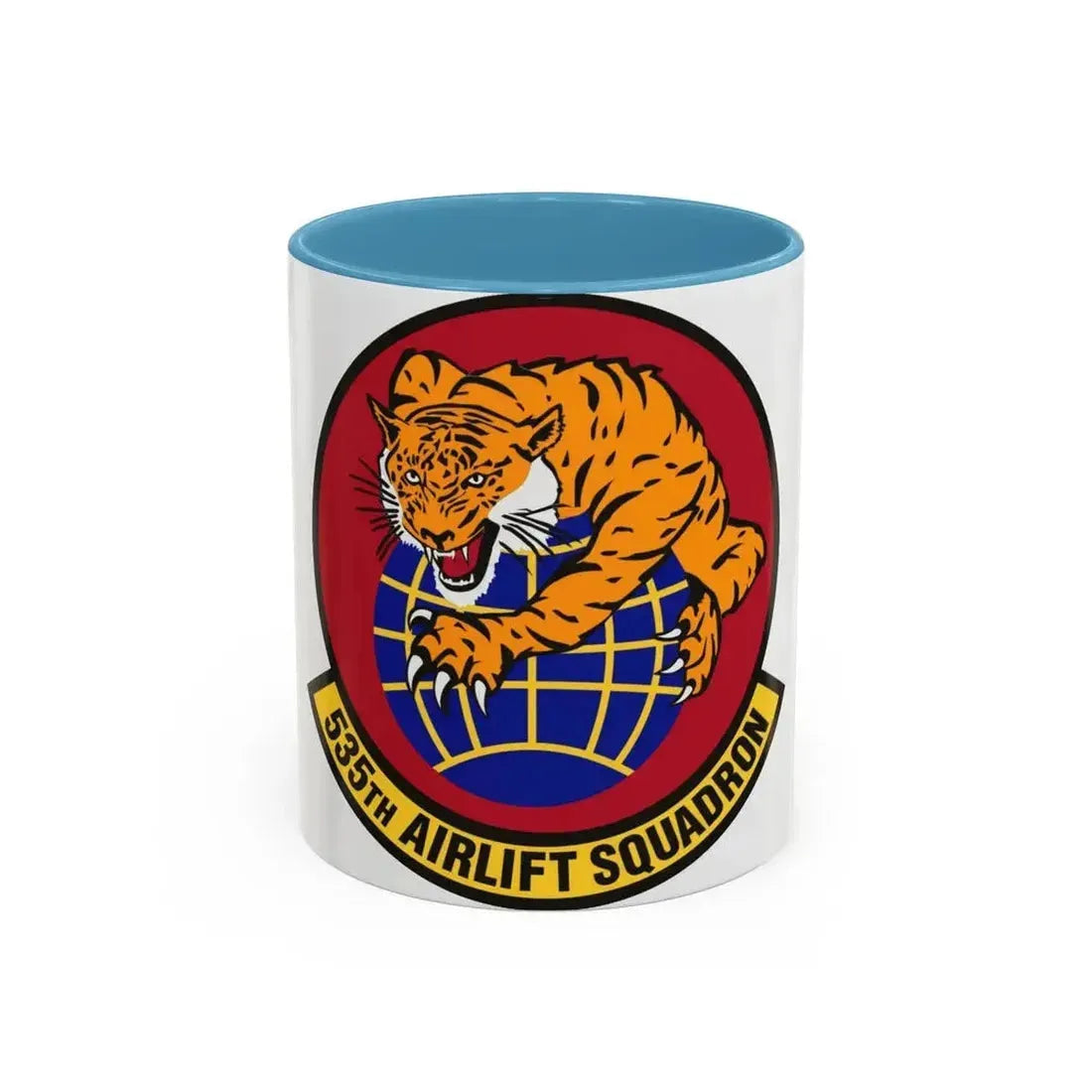 535th Airlift Squadron (U.S. Air Force) Accent Coffee Mug 11oz Light Blue - Go Mug Yourself