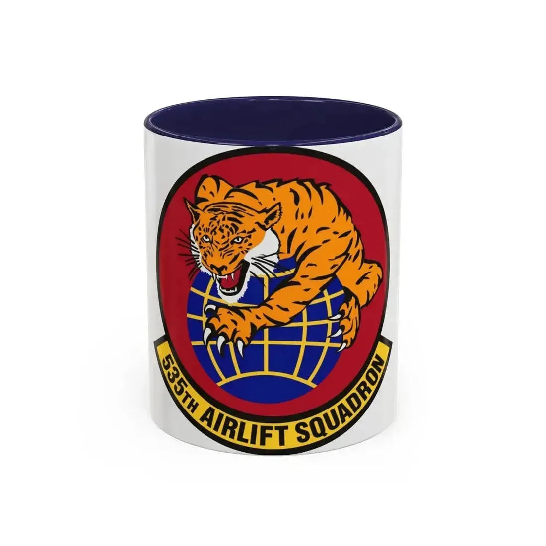 535th Airlift Squadron (U.S. Air Force) Accent Coffee Mug 11oz Navy - Go Mug Yourself