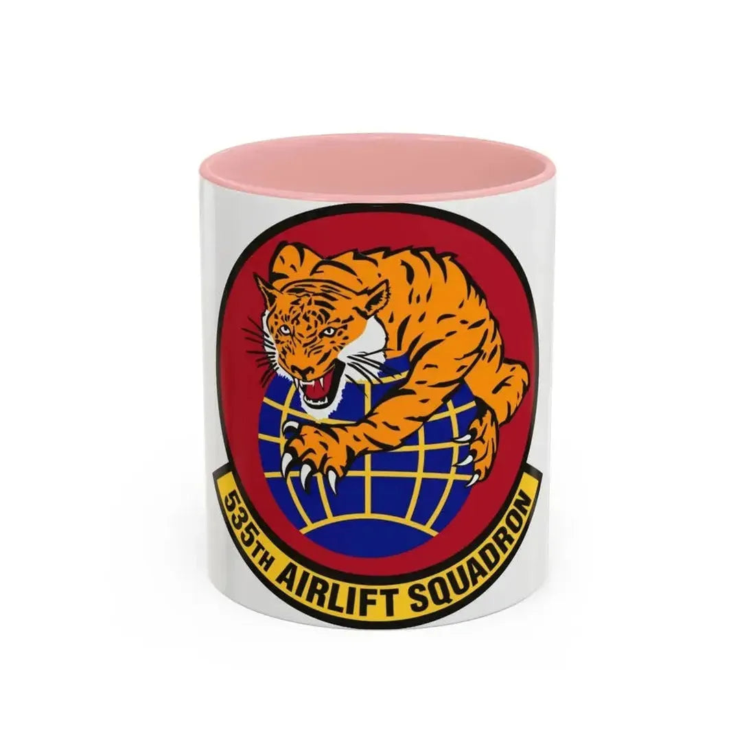 535th Airlift Squadron (U.S. Air Force) Accent Coffee Mug 11oz Pink - Go Mug Yourself