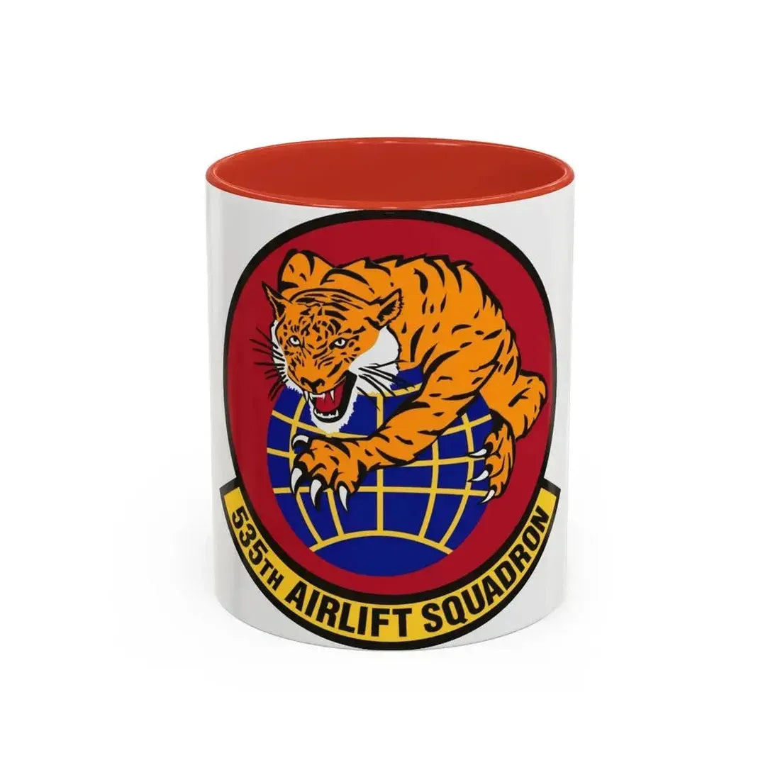 535th Airlift Squadron (U.S. Air Force) Accent Coffee Mug 11oz Red - Go Mug Yourself