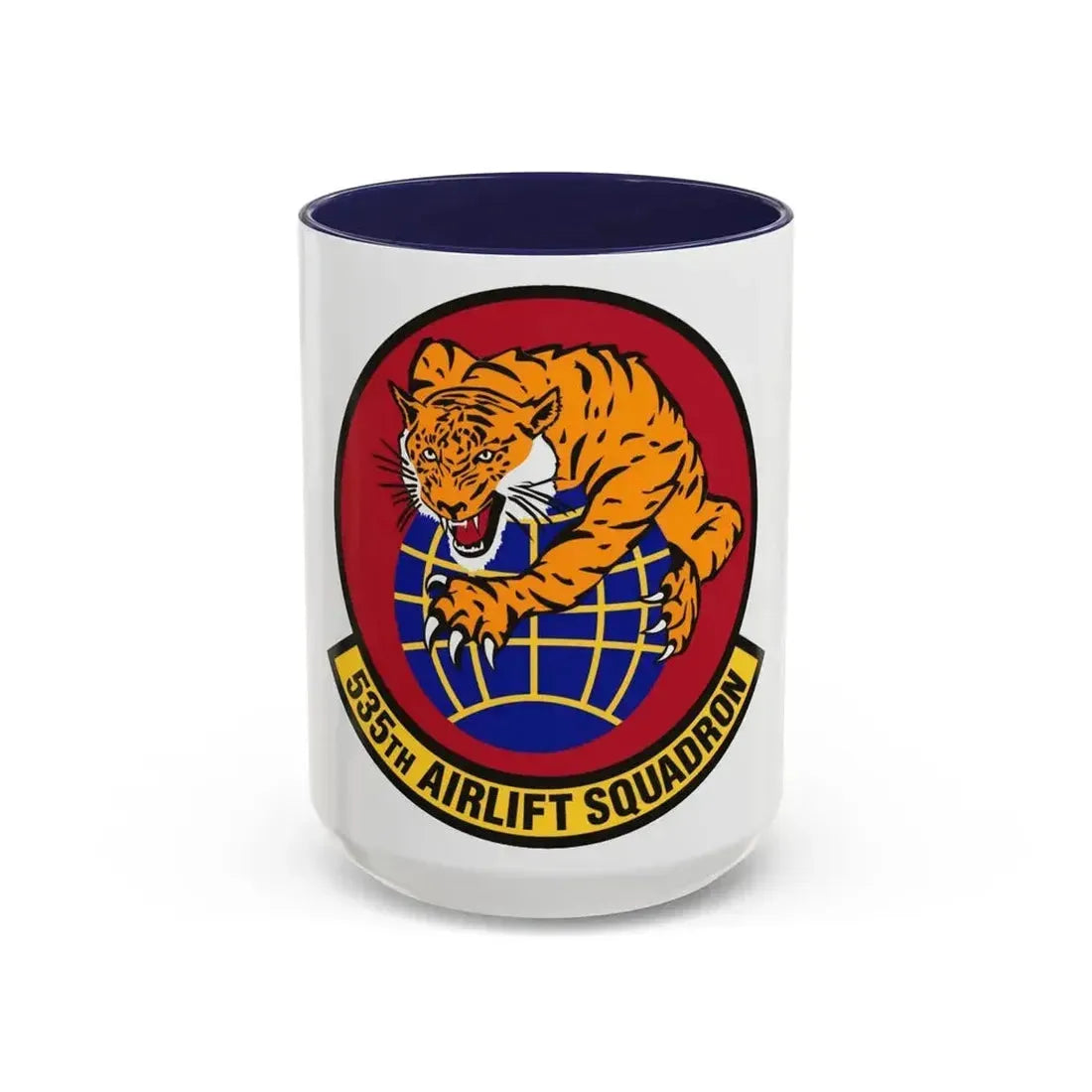 535th Airlift Squadron (U.S. Air Force) Accent Coffee Mug 15oz Navy - Go Mug Yourself