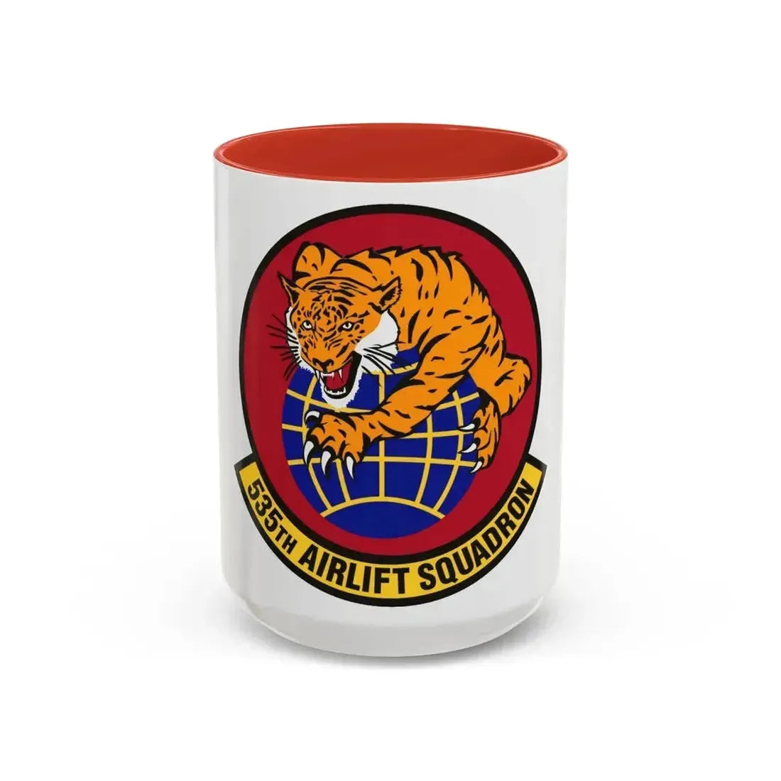 535th Airlift Squadron (U.S. Air Force) Accent Coffee Mug 15oz Red - Go Mug Yourself