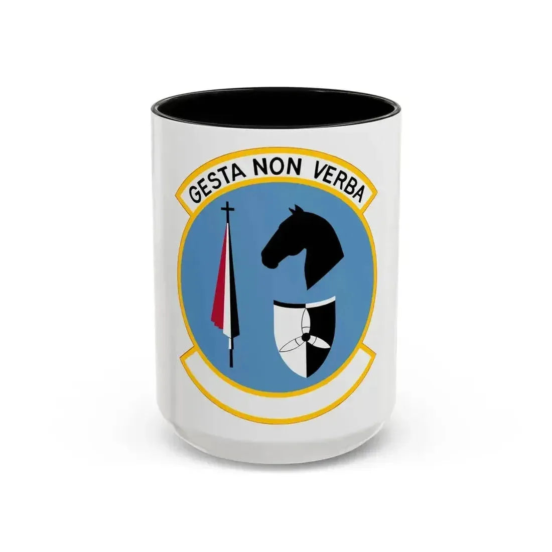 537 Airlift Squadron PACAF (U.S. Air Force) Accent Coffee Mug 15oz Black - Go Mug Yourself
