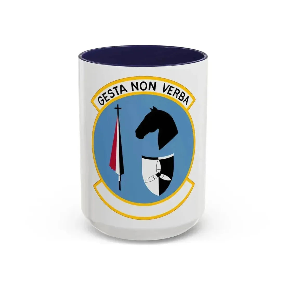 537 Airlift Squadron PACAF (U.S. Air Force) Accent Coffee Mug 15oz Navy - Go Mug Yourself