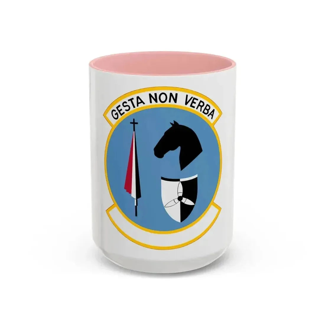 537 Airlift Squadron PACAF (U.S. Air Force) Accent Coffee Mug 15oz Pink - Go Mug Yourself