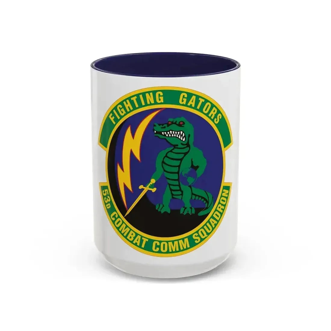 53d Combat Communications Squadron (U.S. Air Force) Accent Coffee Mug 15oz Navy - Go Mug Yourself