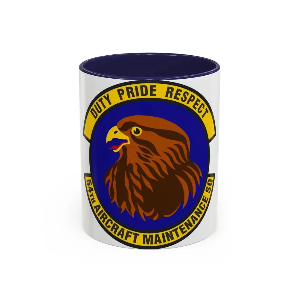 54 Aircraft Maintenance Squadron AETC (U.S. Air Force) Accent Coffee Mug 11oz Navy - Go Mug Yourself