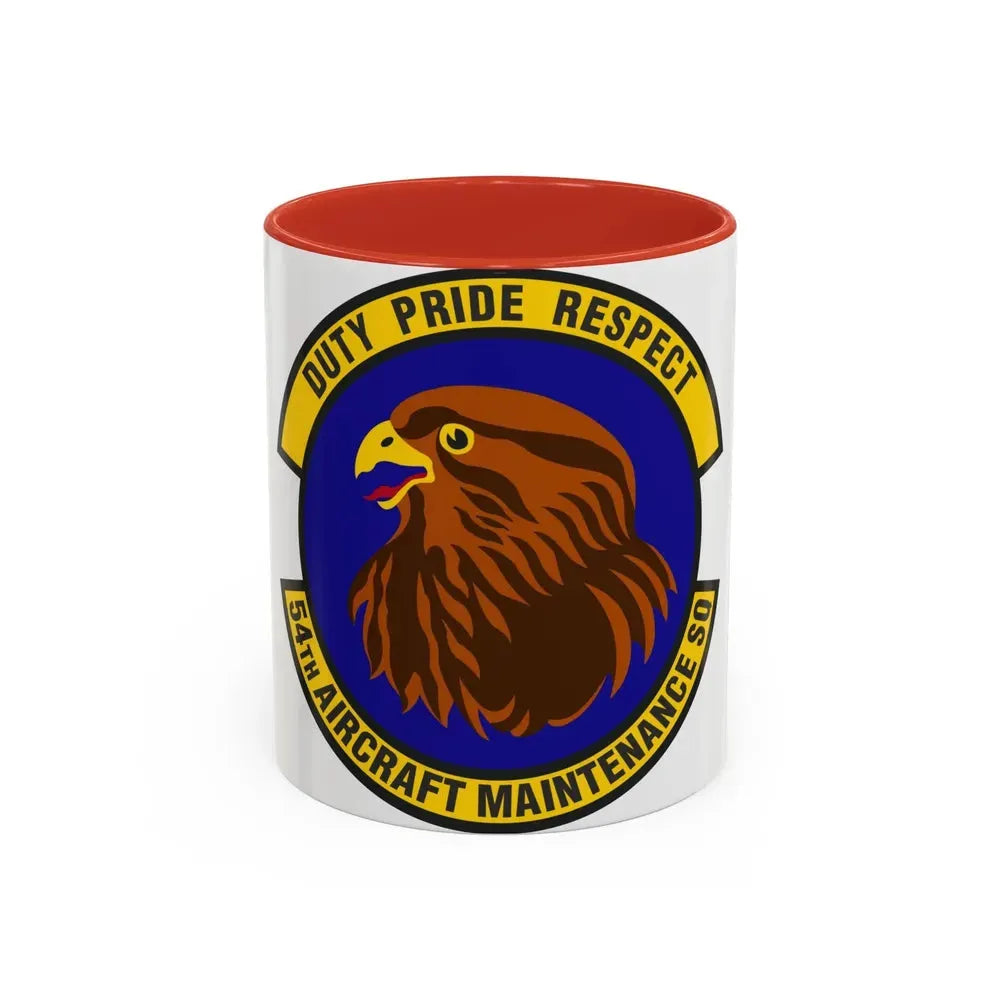 54 Aircraft Maintenance Squadron AETC (U.S. Air Force) Accent Coffee Mug 11oz Red - Go Mug Yourself