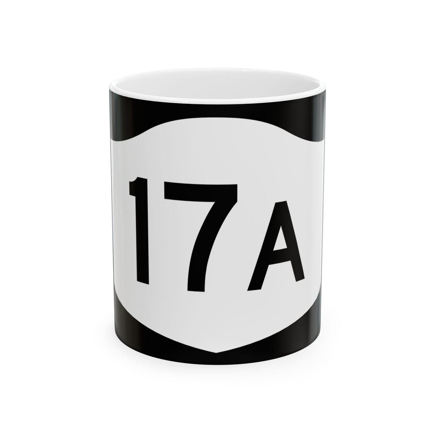 NY-17A (New York) (Road Sign) White Coffee Mug
