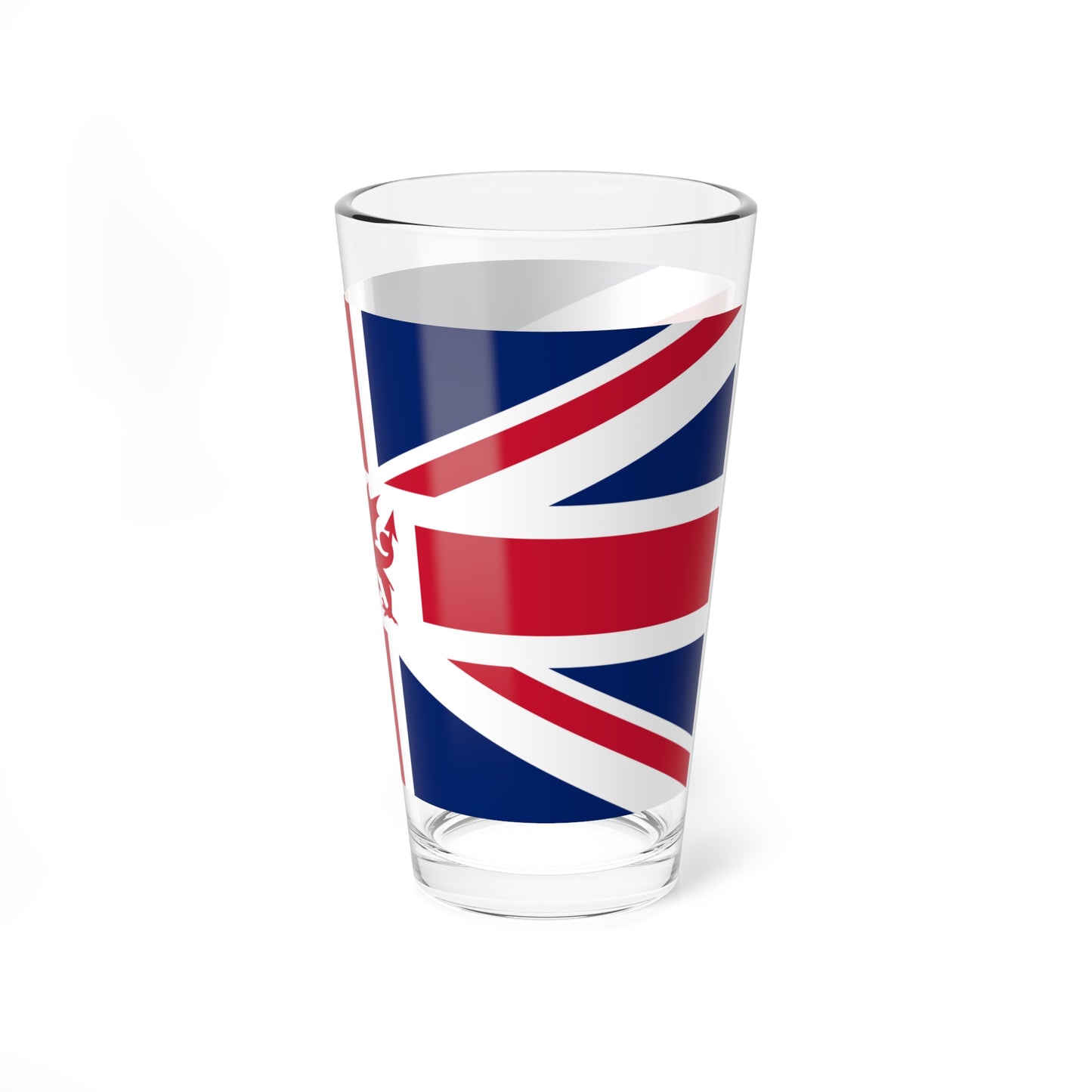 Union Flag including Wales (United Kingdom) Pint Glass 16oz