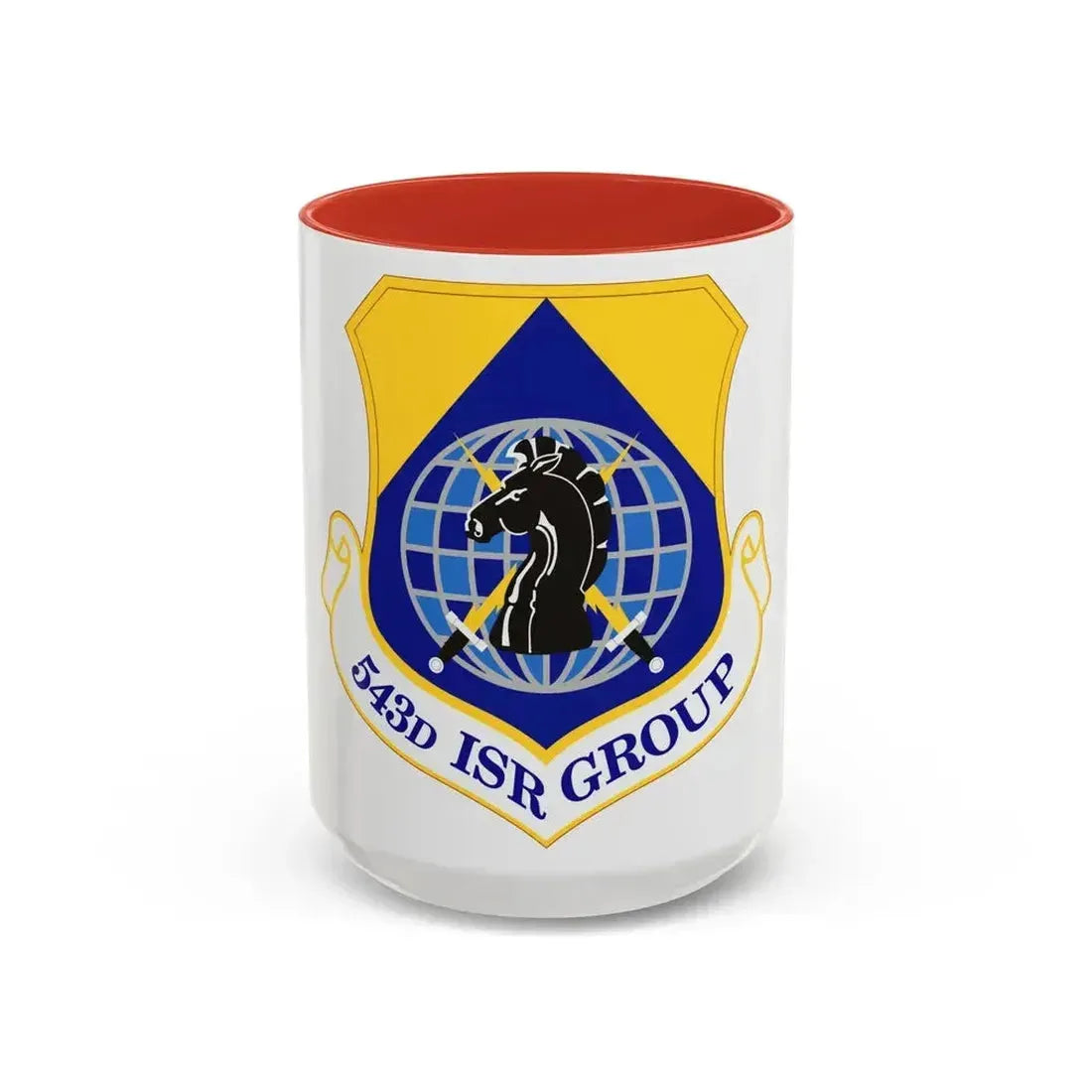 543 Intelligence Surveillance and Reconnaissance Group AFISRA (U.S. Air Force) Accent Coffee Mug 15oz Red - Go Mug Yourself