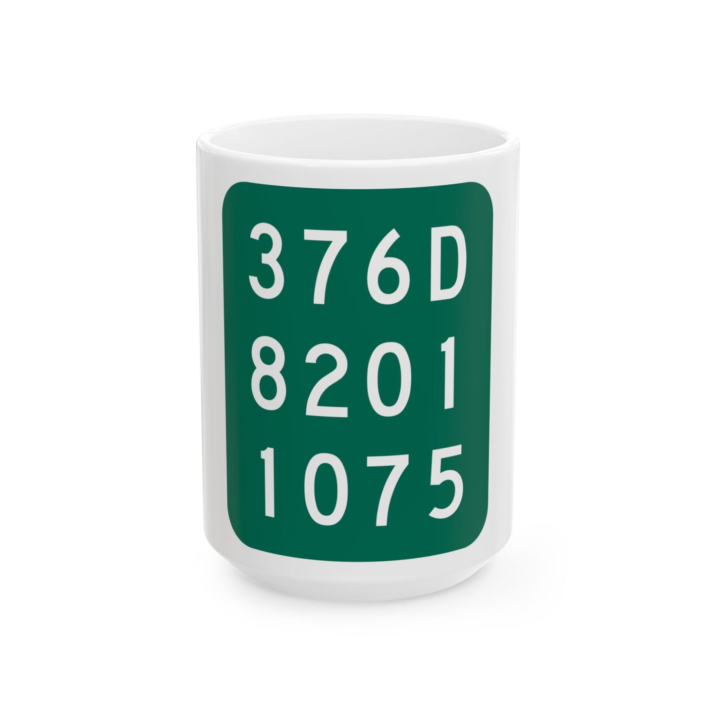 NY-376D (New York) (Road Sign) White Coffee Mug