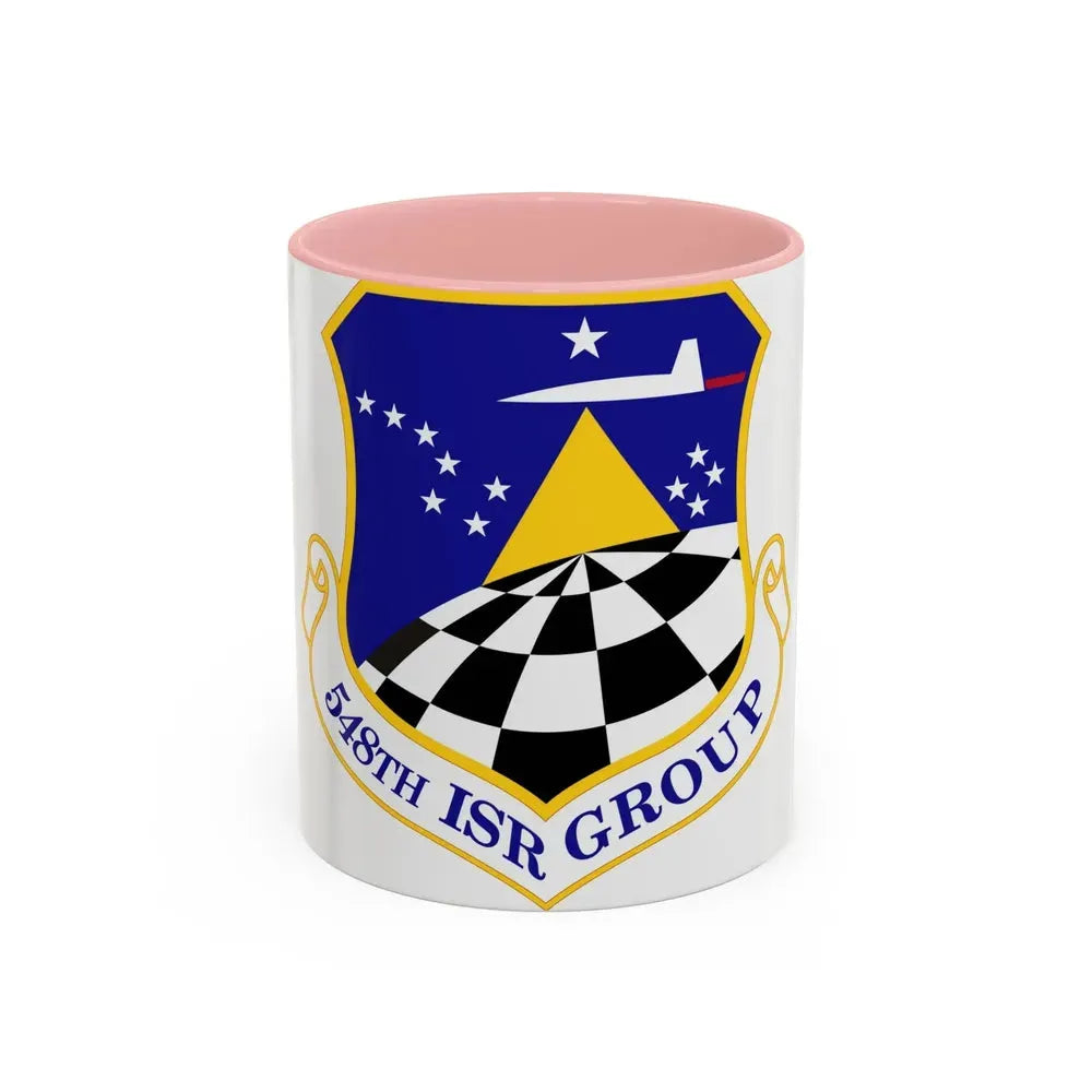 548 Intelligence Surveillance and Reconnaissance Group ACC (U.S. Air Force) Accent Coffee Mug 11oz Pink - Go Mug Yourself