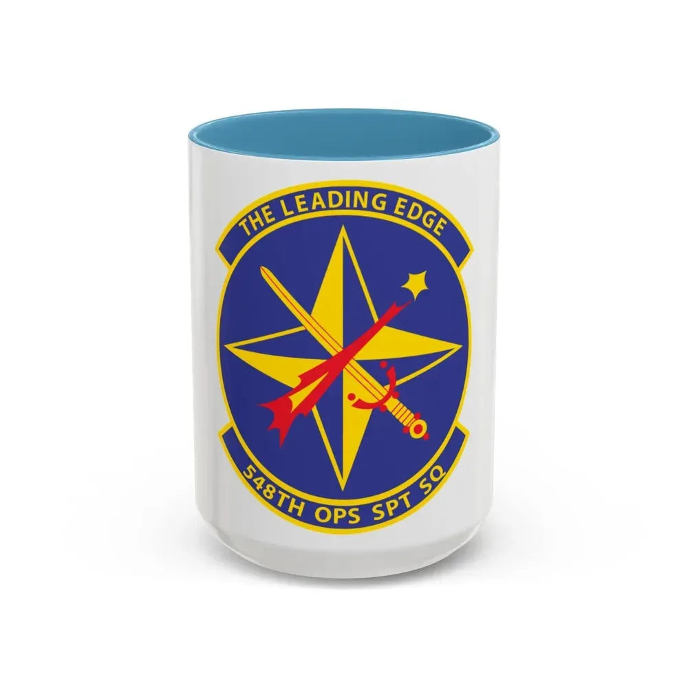 548th OPS SPT Sq (U.S. Air Force) Accent Coffee Mug 15oz Light Blue - Go Mug Yourself
