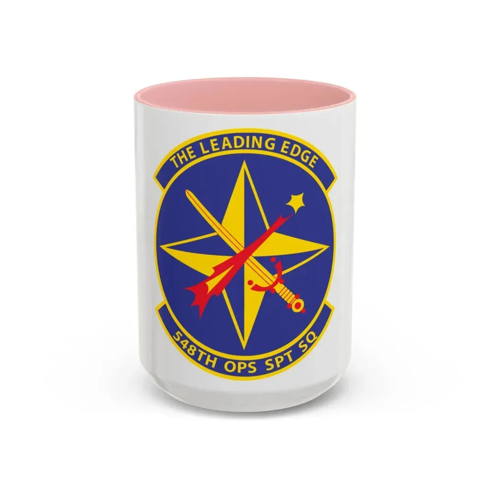548th OPS SPT Sq (U.S. Air Force) Accent Coffee Mug 15oz Pink - Go Mug Yourself