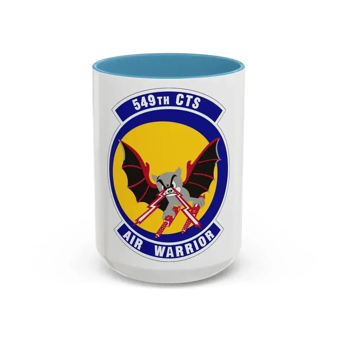549th Combat Training Squadron (U.S. Air Force) Accent Coffee Mug 15oz Light Blue - Go Mug Yourself