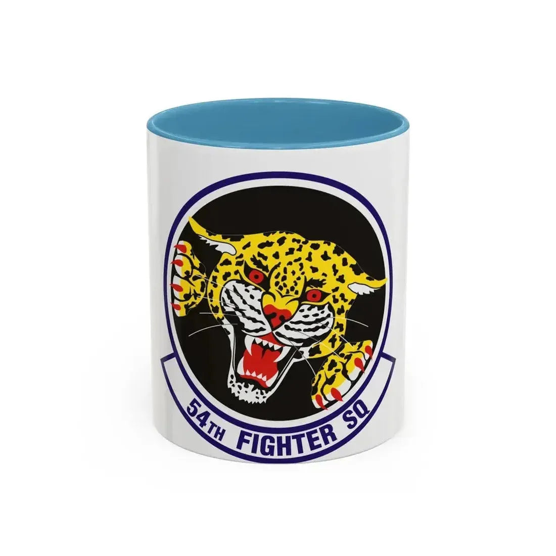 54th Fighter Squadron (U.S. Air Force) Accent Coffee Mug 11oz Light Blue - Go Mug Yourself