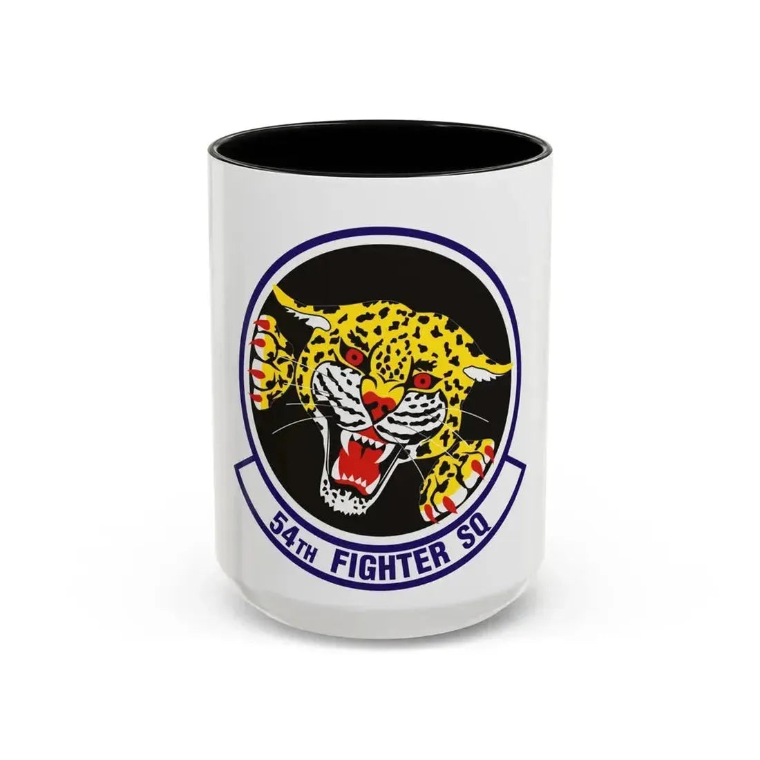 54th Fighter Squadron (U.S. Air Force) Accent Coffee Mug 15oz Black - Go Mug Yourself