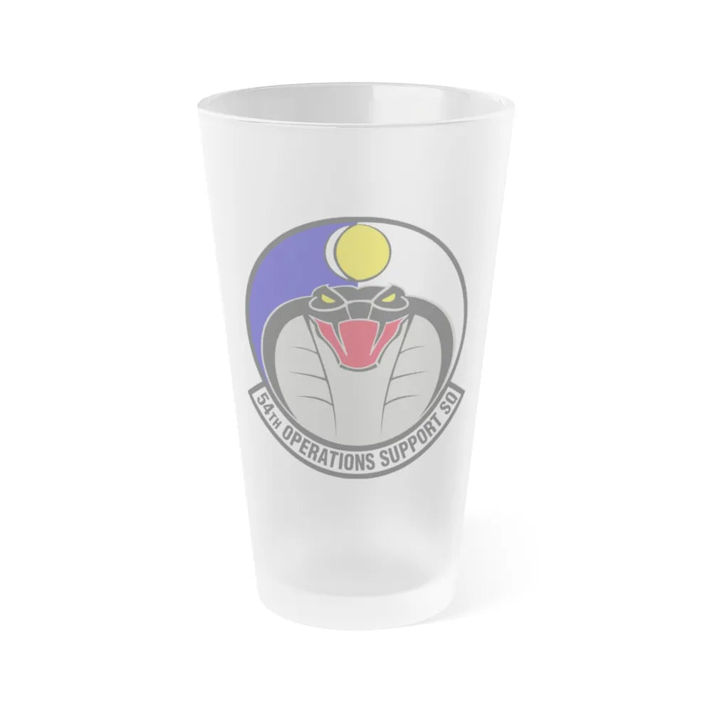 54th Operations Support Squadron (U.S. Air Force) Frosted Pint Glass 16oz-16oz-Frosted-Go Mug Yourself