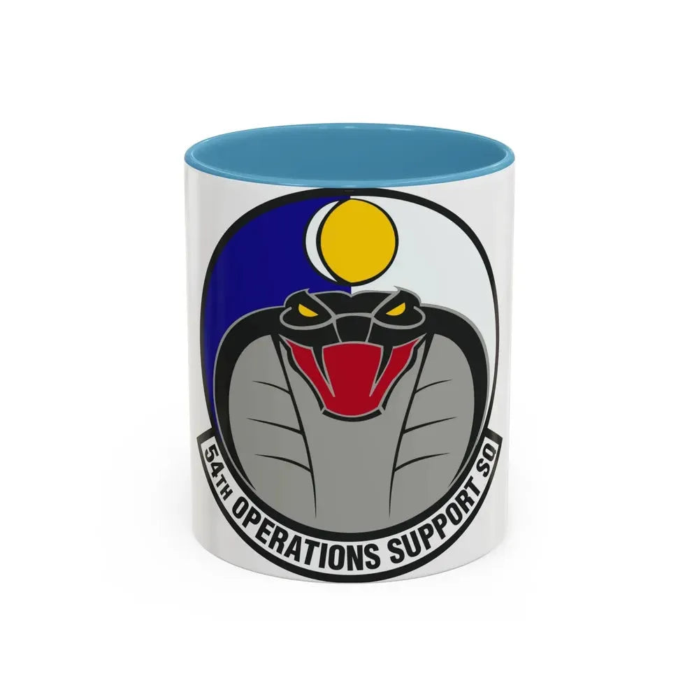 54th Operations Support Squadron (U.S. Air Force) Accent Coffee Mug 11oz Light Blue - Go Mug Yourself