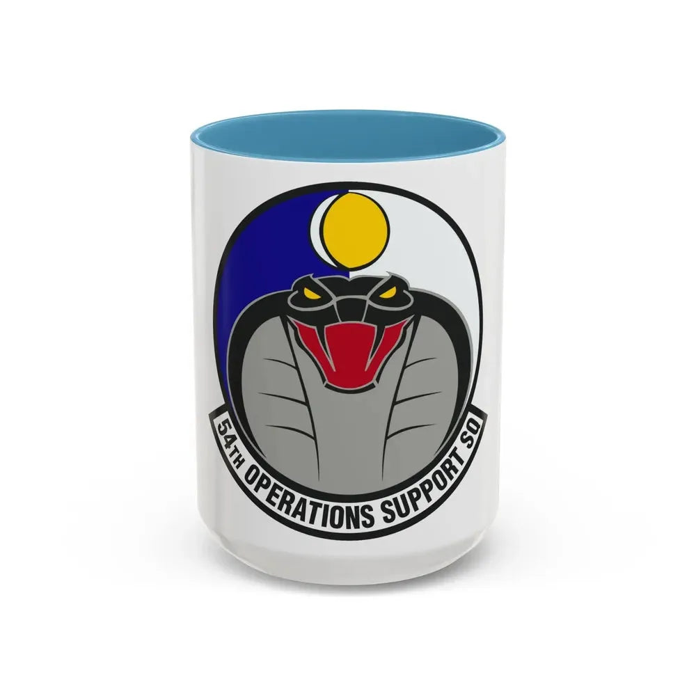 54th Operations Support Squadron (U.S. Air Force) Accent Coffee Mug 15oz Light Blue - Go Mug Yourself
