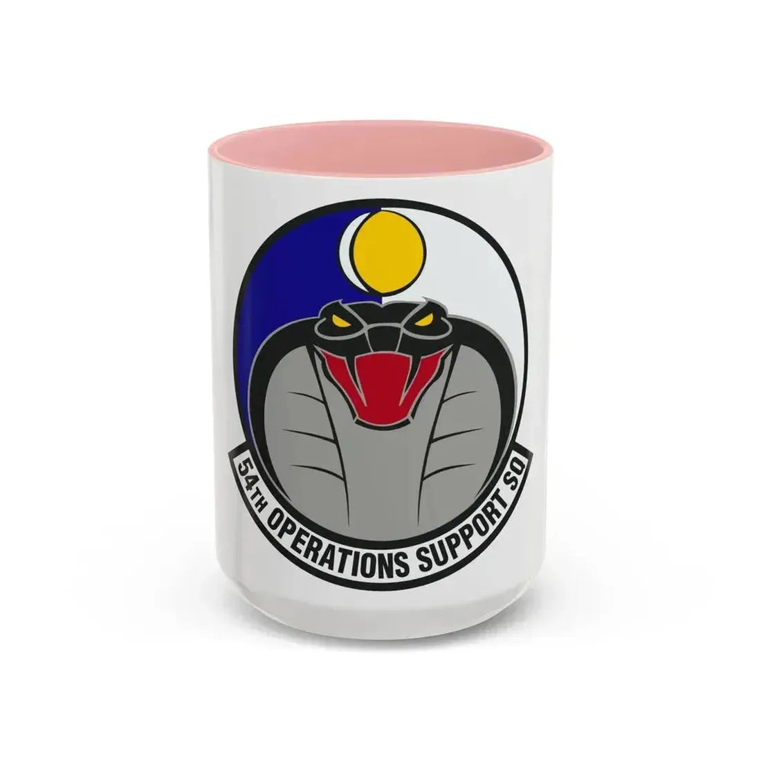54th Operations Support Squadron (U.S. Air Force) Accent Coffee Mug 15oz Pink - Go Mug Yourself
