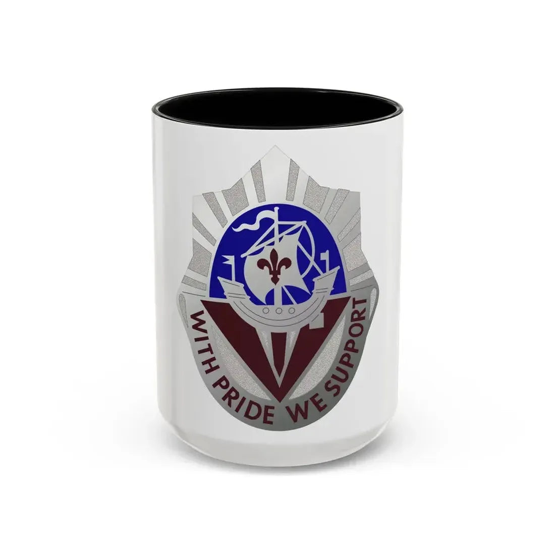 55 Surgical Hospital (U.S. Army) Accent Coffee Mug 15oz Black - Go Mug Yourself
