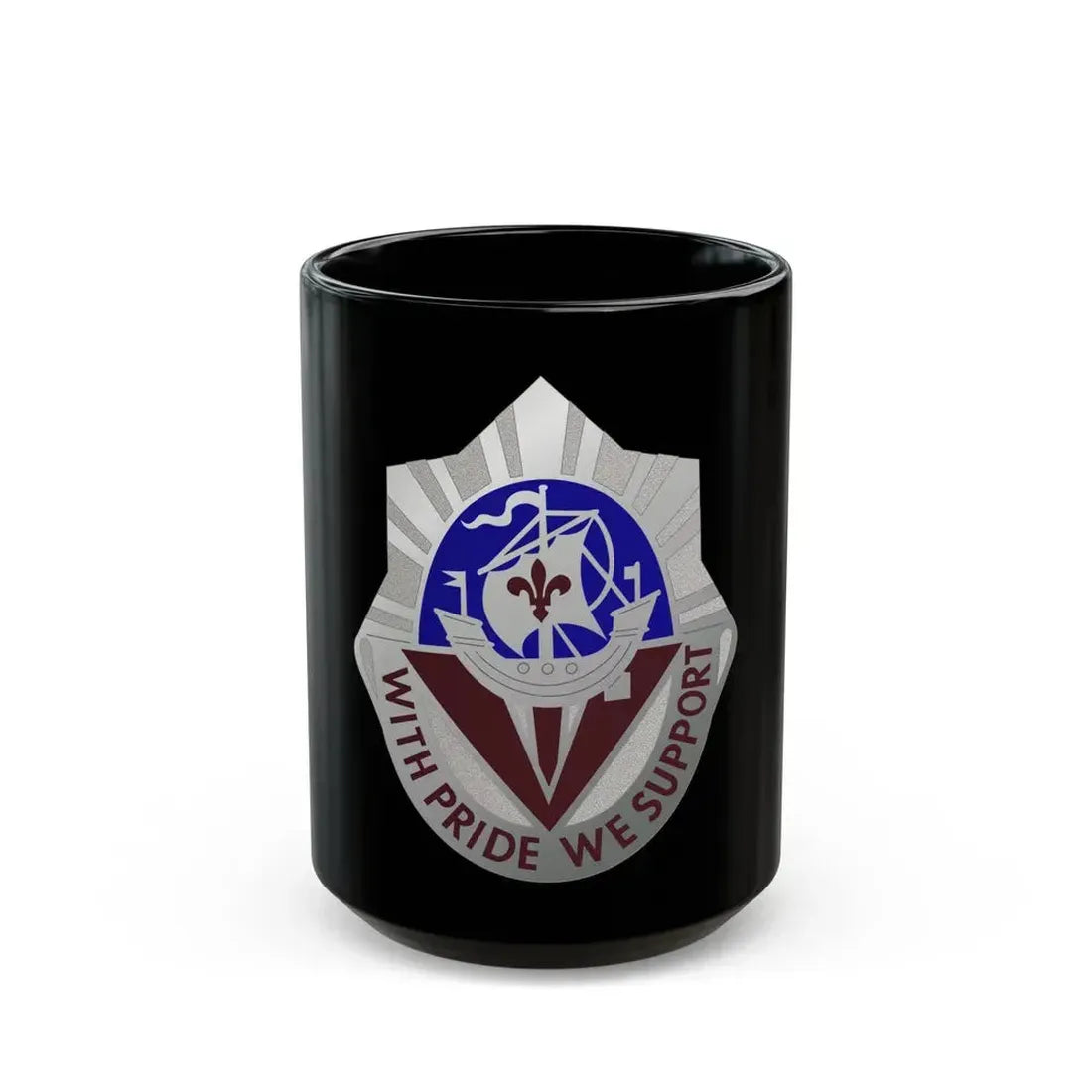 55 Surgical Hospital (U.S. Army) Black Coffee Mug 15oz - Go Mug Yourself