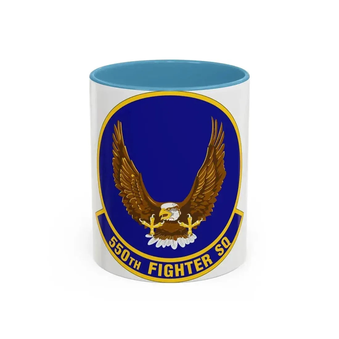 550 Fighter Squadron AETC (U.S. Air Force) Accent Coffee Mug 11oz Light Blue - Go Mug Yourself