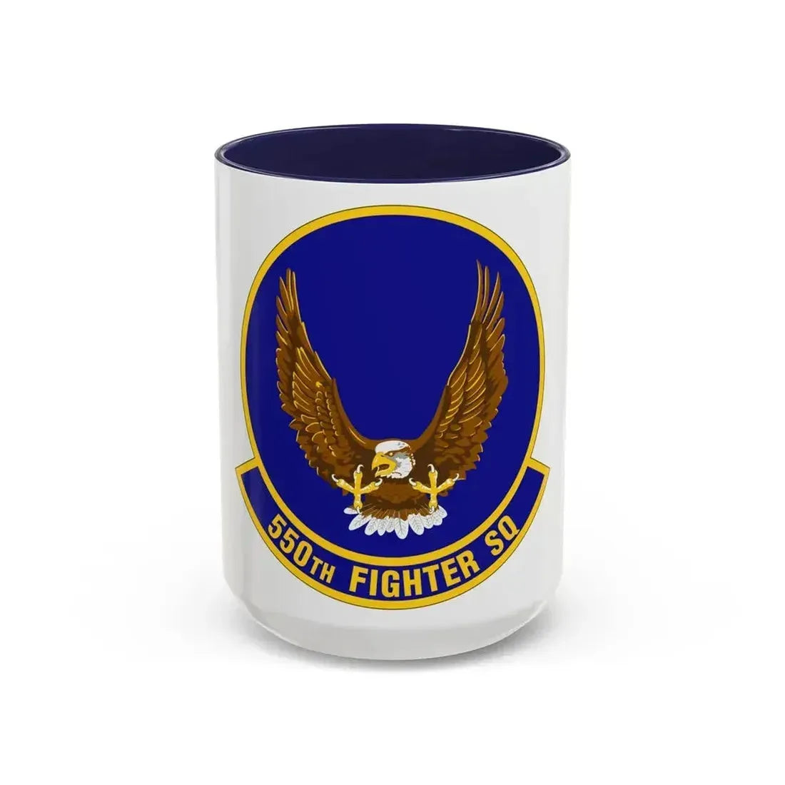 550 Fighter Squadron AETC (U.S. Air Force) Accent Coffee Mug 15oz Navy - Go Mug Yourself