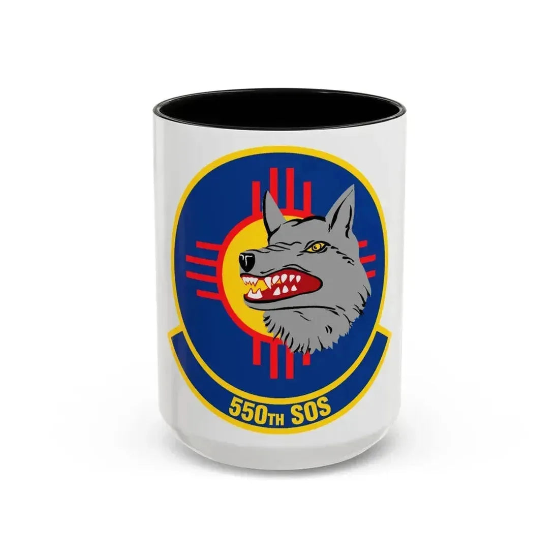 550 Special Operations Squadron AETC (U.S. Air Force) Accent Coffee Mug 15oz Black - Go Mug Yourself