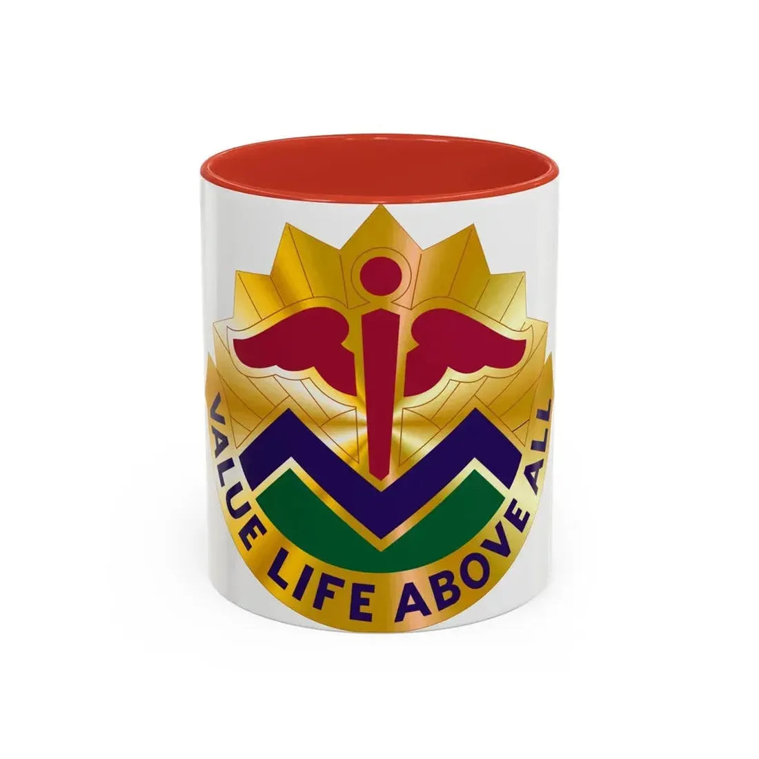 5502 US Hospital (U.S. Army) Accent Coffee Mug 11oz Red - Go Mug Yourself
