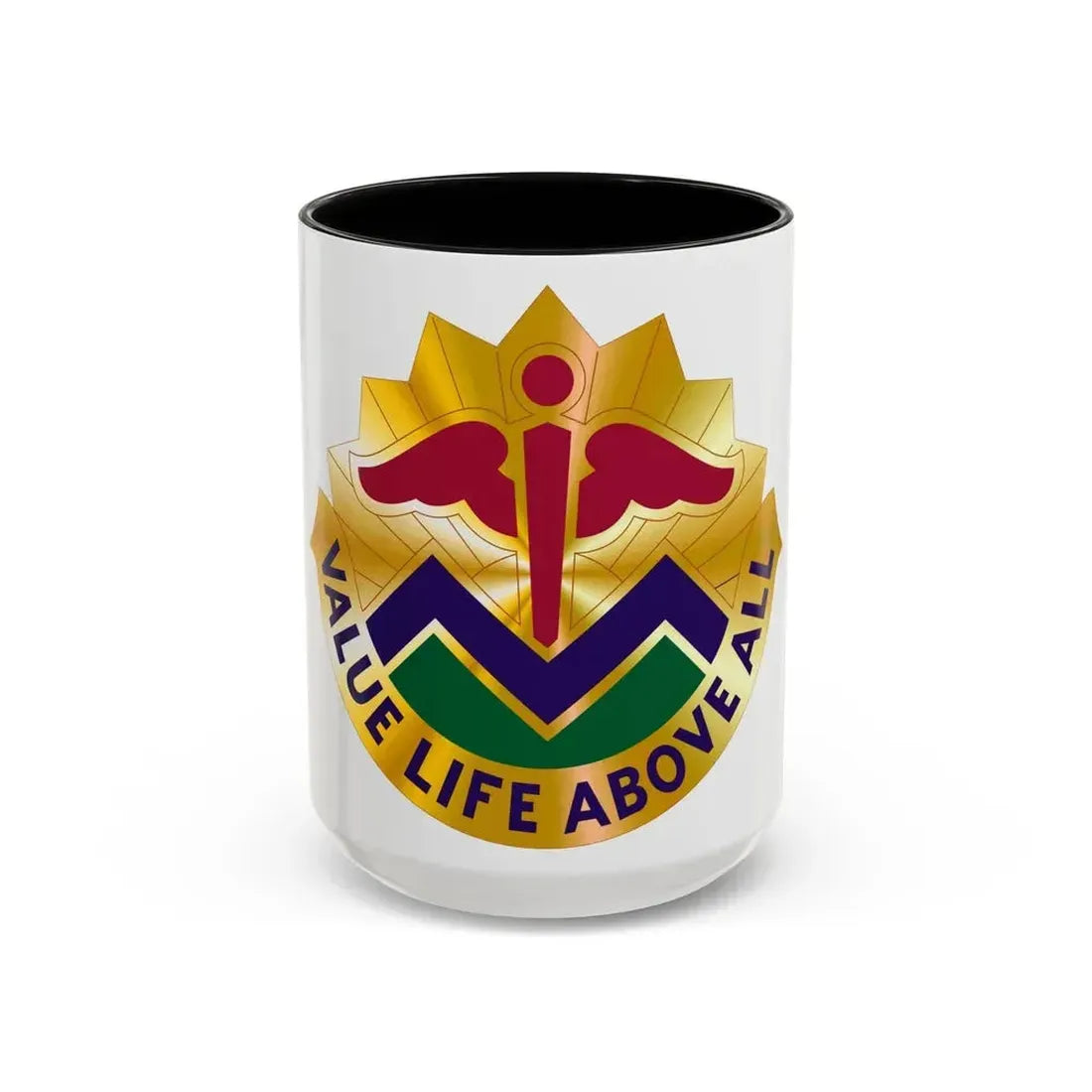 5502 US Hospital (U.S. Army) Accent Coffee Mug 15oz Black - Go Mug Yourself