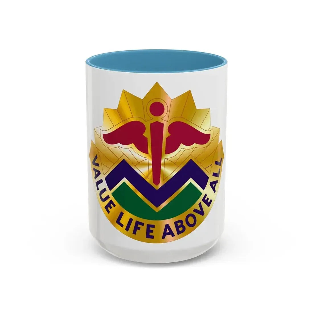 5502 US Hospital (U.S. Army) Accent Coffee Mug 15oz Light Blue - Go Mug Yourself