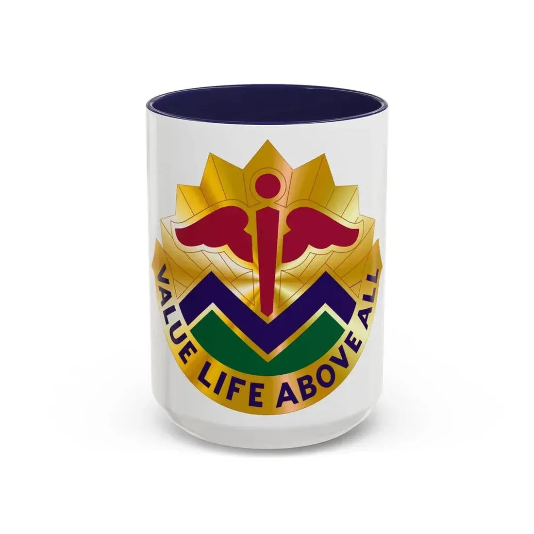 5502 US Hospital (U.S. Army) Accent Coffee Mug 15oz Navy - Go Mug Yourself