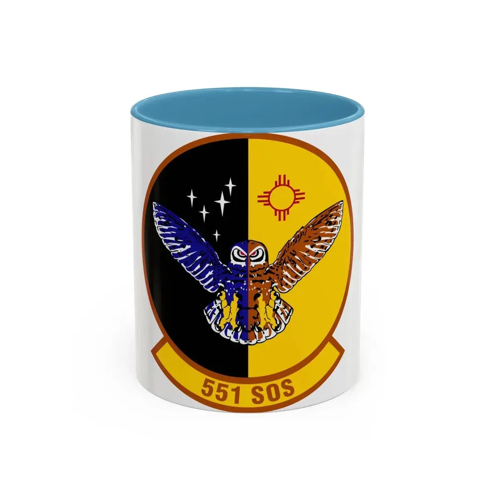 551 Special Operations Squadron (U.S. Air Force) Accent Coffee Mug 11oz Light Blue - Go Mug Yourself