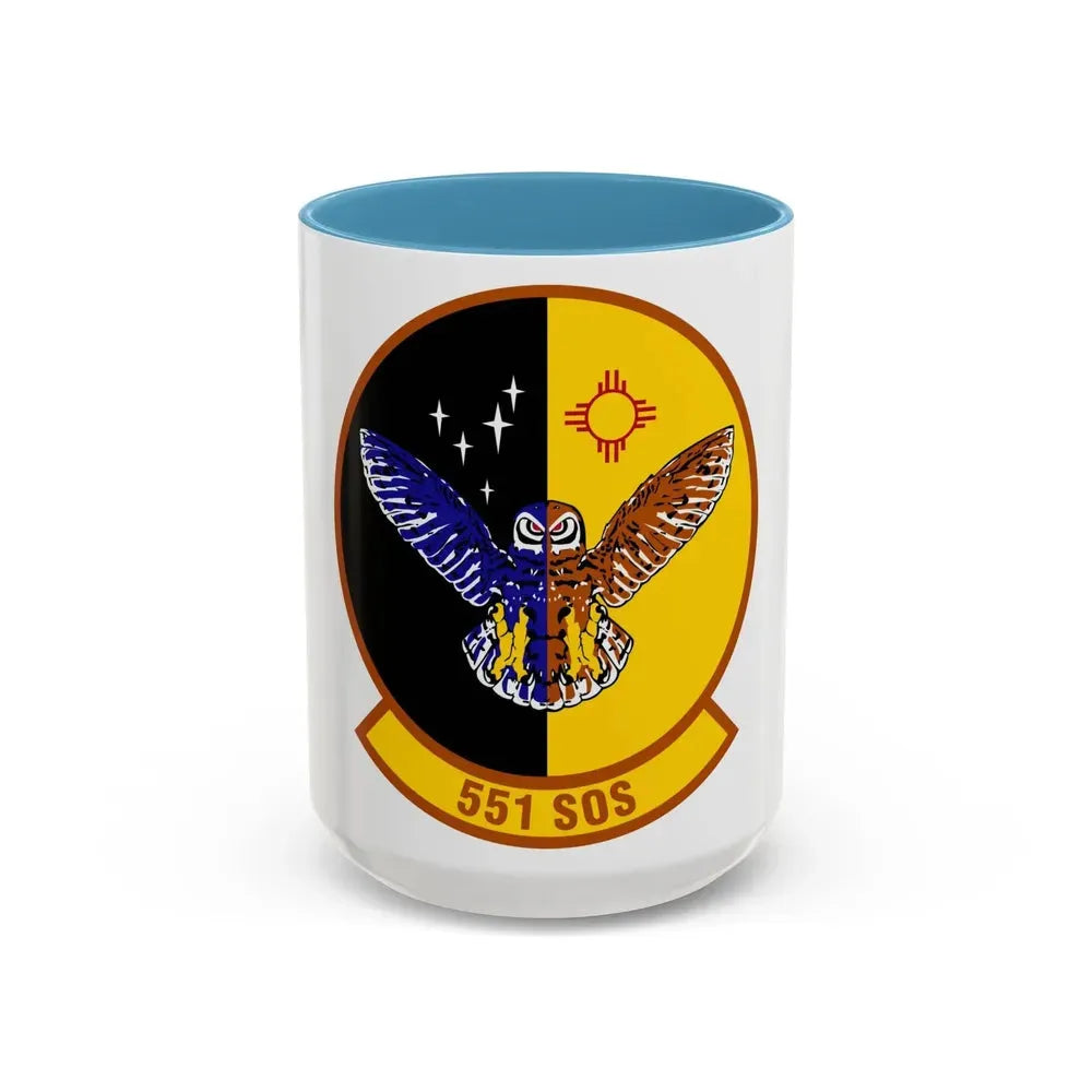 551 Special Operations Squadron (U.S. Air Force) Accent Coffee Mug 15oz Light Blue - Go Mug Yourself