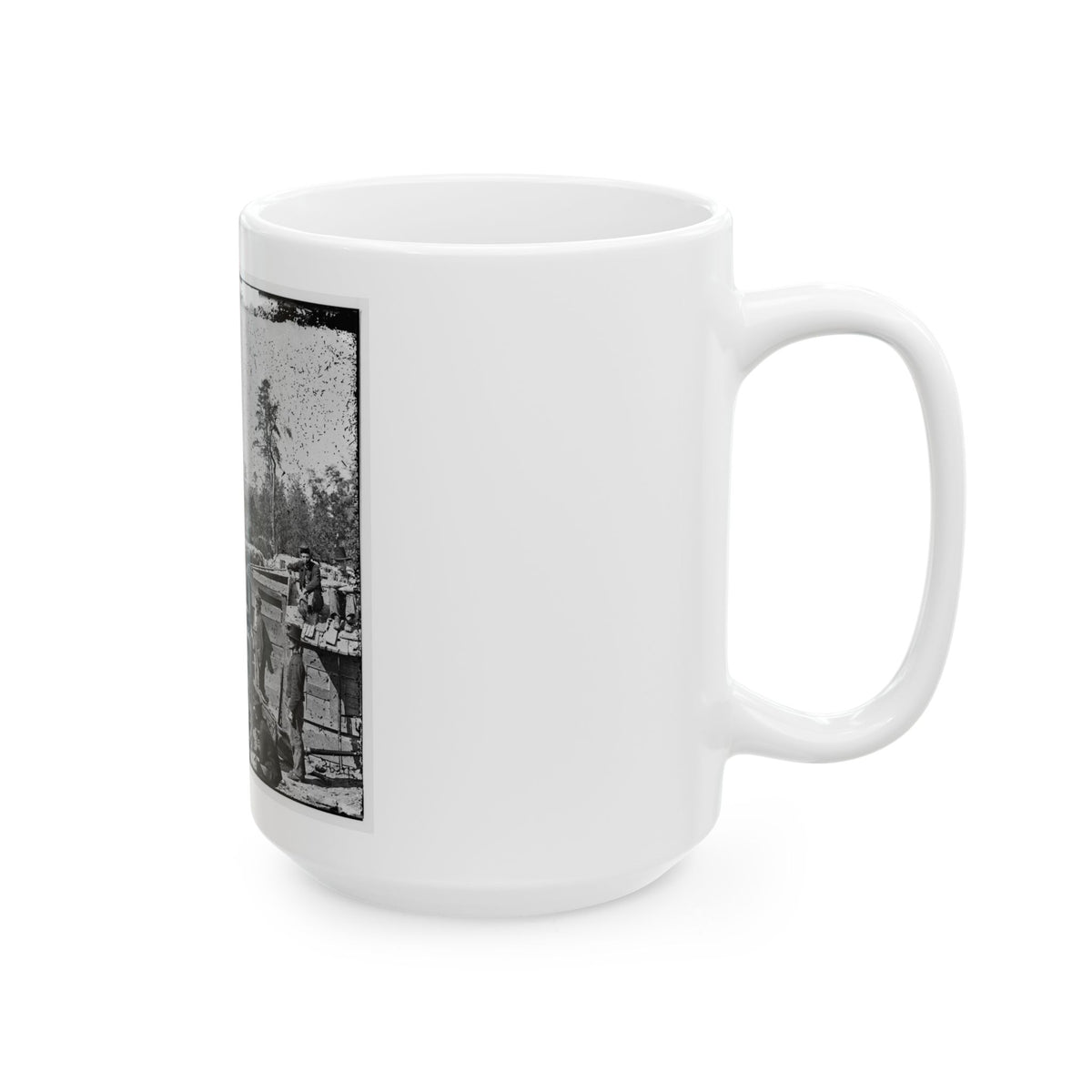 Atlanta, Georgia. Sherman's Men In Confederate Fort East Of Atlanta (U.S. Civil War) White Coffee Mug