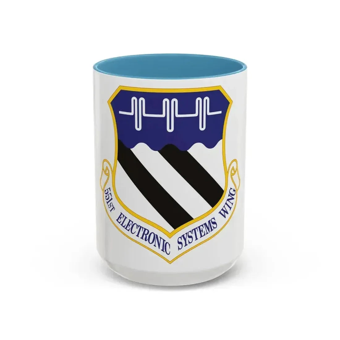 551st Electronic Systems Wing (U.S. Air Force) Accent Coffee Mug 15oz Light Blue - Go Mug Yourself