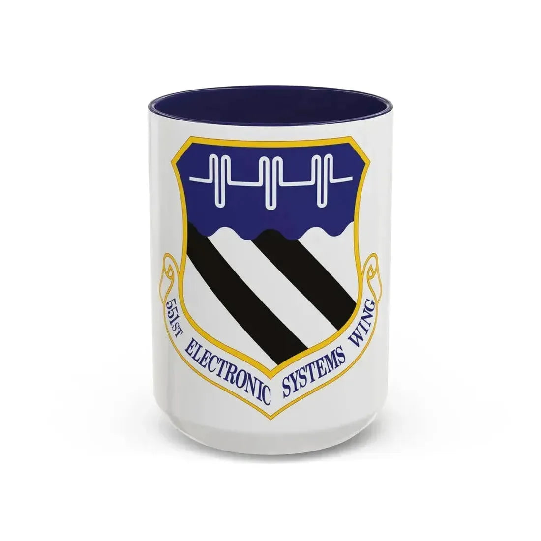 551st Electronic Systems Wing (U.S. Air Force) Accent Coffee Mug 15oz Navy - Go Mug Yourself