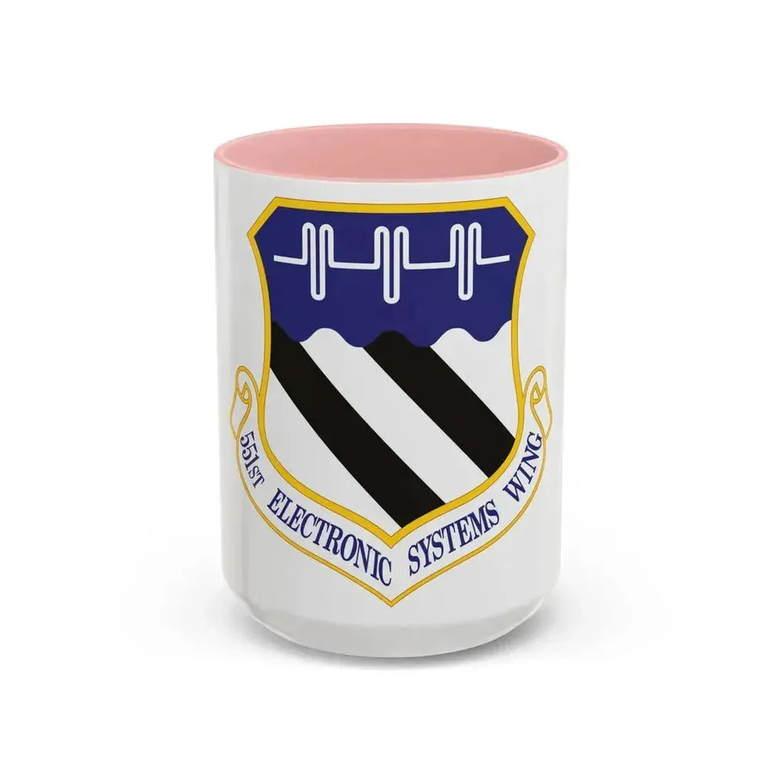 551st Electronic Systems Wing (U.S. Air Force) Accent Coffee Mug 15oz Pink - Go Mug Yourself