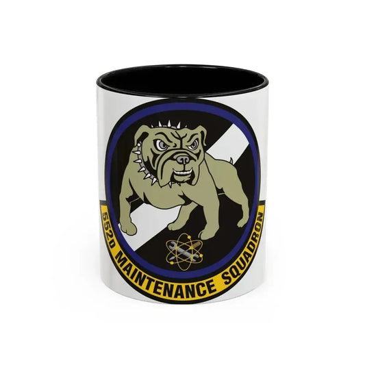 552 Maintenance Squadron ACC (U.S. Air Force) Accent Coffee Mug 11oz Black - Go Mug Yourself