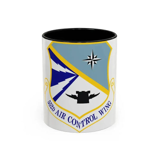 552d Air Control Wing (U.S. Air Force) Accent Coffee Mug 11oz Black - Go Mug Yourself