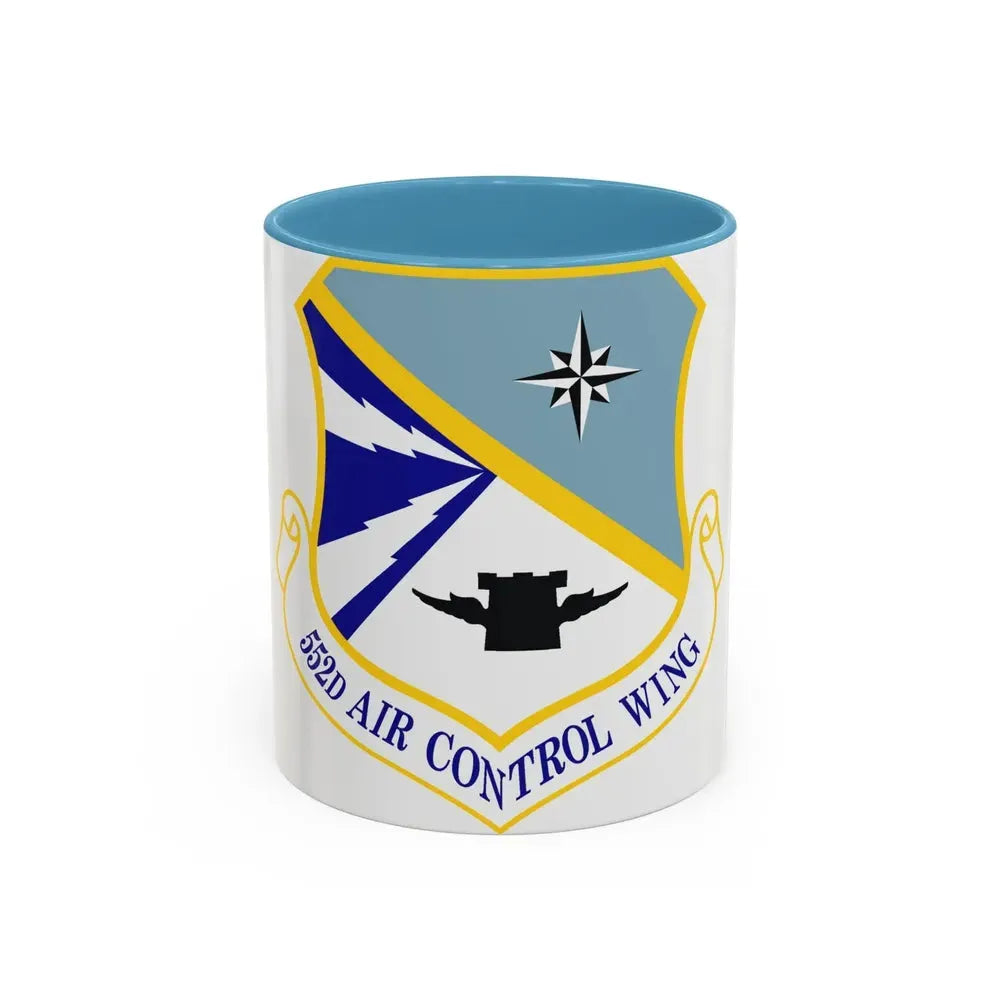 552d Air Control Wing (U.S. Air Force) Accent Coffee Mug 11oz Light Blue - Go Mug Yourself