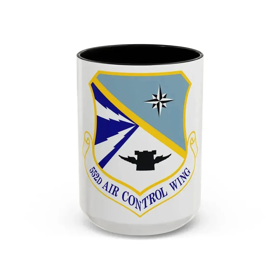 552d Air Control Wing (U.S. Air Force) Accent Coffee Mug 15oz Black - Go Mug Yourself